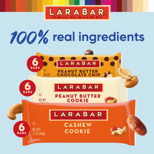 Larabar Variety Pack Gluten Free Vegan Fruit & Nut Bars Perspective: back