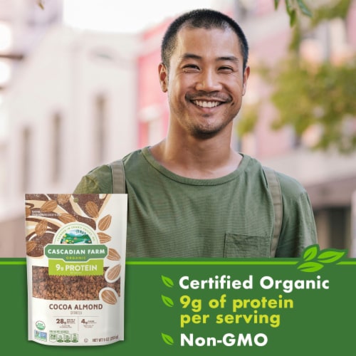 Cascadian Farm Organic Cocoa Almond Protein Granola Perspective: back