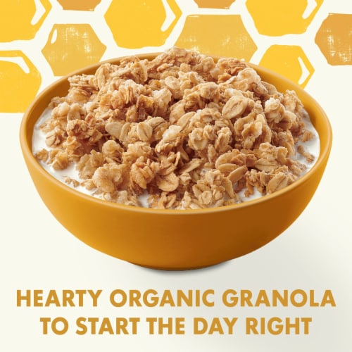 Cascadian Farm Organic Granola Oats and Honey Family Size Cereal Perspective: back