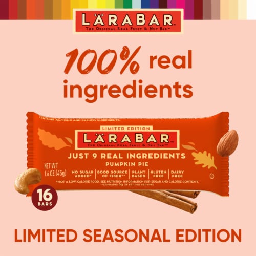 Larabar Pumpkin Pie Fruit & Nut Bars Perspective: back