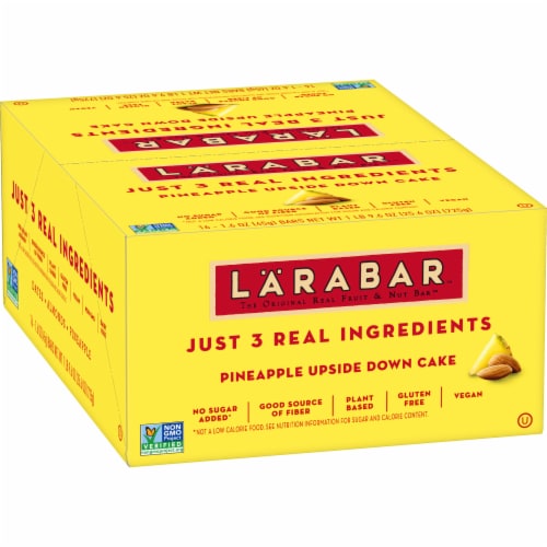 Larabar Pineapple Upside Down Cake Gluten Free Vegan Fruit Nut Bars Perspective: back