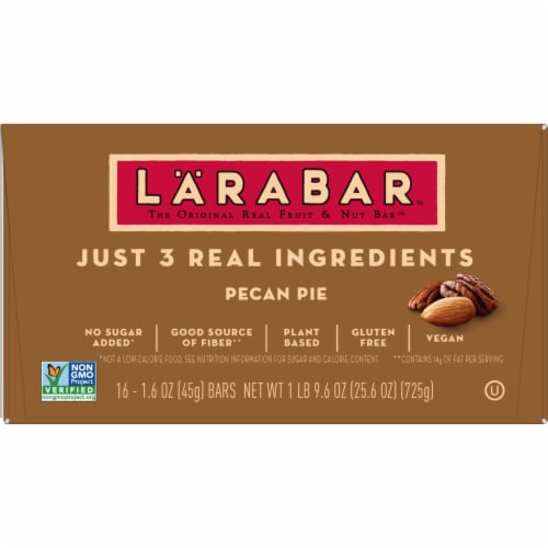 Larabar Gluten Free Vegan - Pecan Pie Fruit & Nut Bars Healthy Pantry Snacks Perspective: back