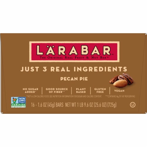 Larabar Gluten Free Vegan - Pecan Pie Fruit & Nut Bars Healthy Pantry Snacks Perspective: back