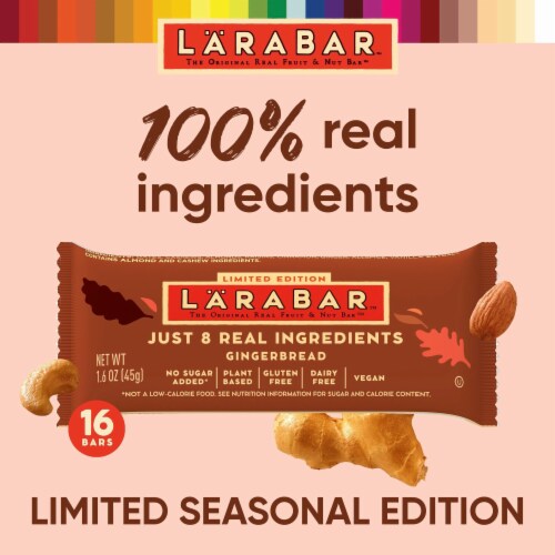 Larabar Gingerbread Fruit & Nut Bars Perspective: back