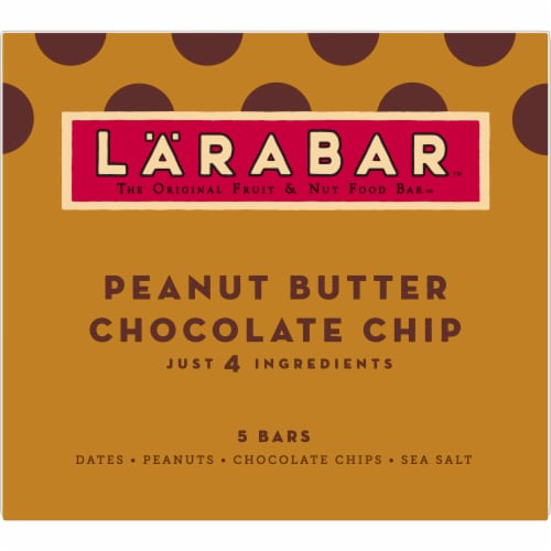 Larabar Peanut Butter Chocolate Chip Fruit and Nut Bars Perspective: back