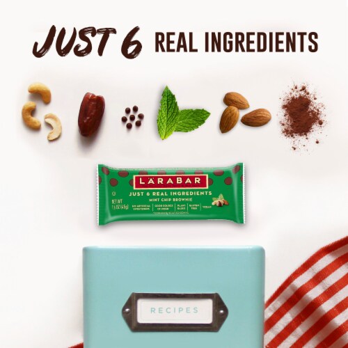 Larabar Mint Chip Brownie Fruit and Nut bars Perspective: back