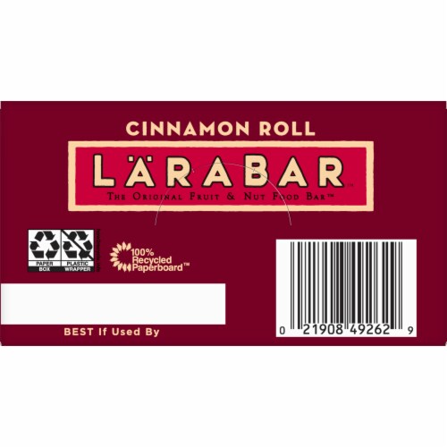 Larabar Cinnamon Roll Fruit & Nut Bars Perspective: back