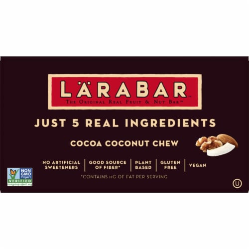 Larabar Cocoa Coconut Chew Fruit and Nut Bars Perspective: back