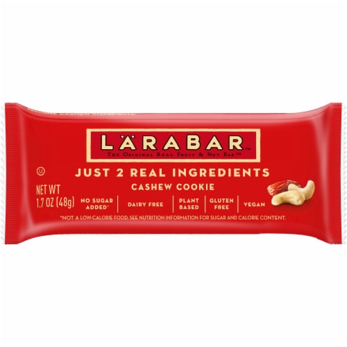 Larabar Cashew Cookie Fruit and Nut Bars Perspective: back
