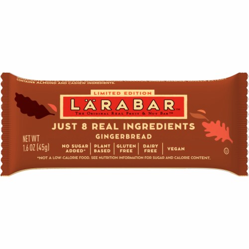 Larabar Gingerbread Fruit and Nut Bars Perspective: back