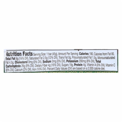 Larabar Mint Chip Brownie Fruit and Nut Bar Perspective: back