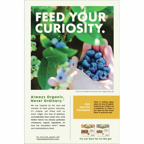 Cascadian Farm Organic® Maple Brown Sugar Granola Perspective: back