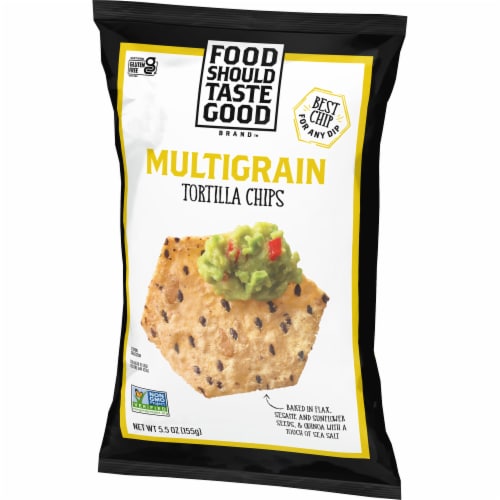 Food Should Taste Good Multigrain Tortilla Chips Perspective: back