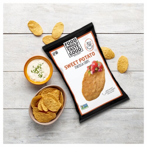 Food Should Taste Good® Sweet Potato Tortilla Chips Perspective: back