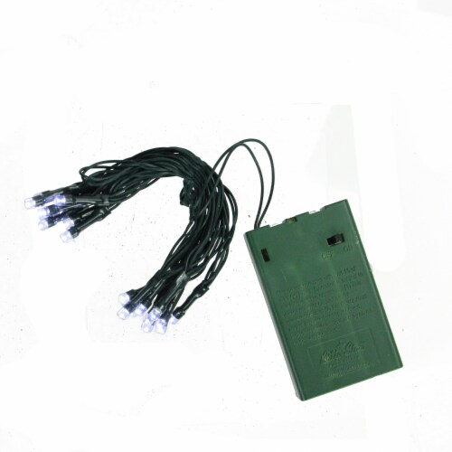 Brite Star 20 Battery Operated White LED Christmas Lights 6.25 ft