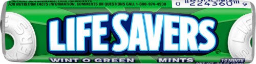Life Savers Wint O Green Mints Candy Perspective: back