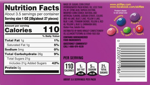 Skittles Nutrition Facts Besto Blog