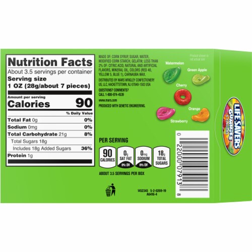 Life Savers Gummies 5 Flavor Easter Candy Theatre Box Perspective: back