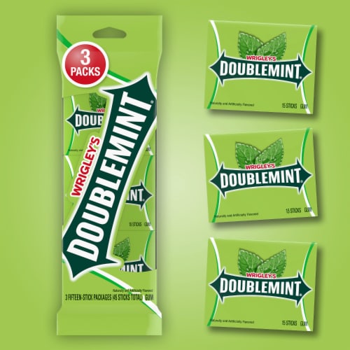 Wrigley's Doublemint Chewing Gum Value Bulk Pack Perspective: back