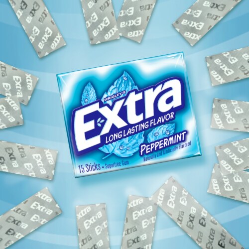 Extra Peppermint Sugar Free Chewing Gum Bulk Pack Perspective: back