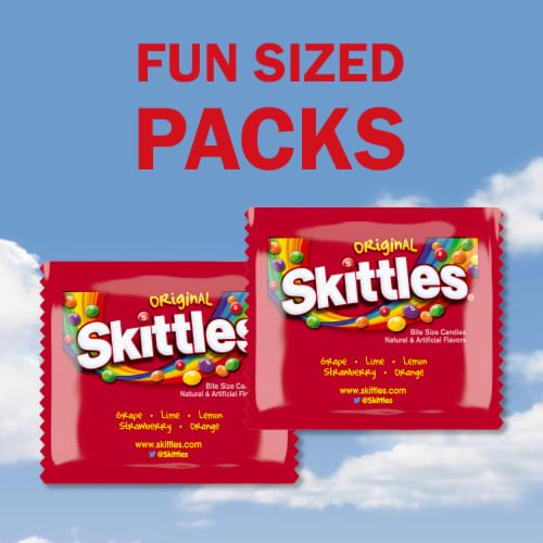 Skittles Original Chewy Candy Fun Size Candy Perspective: back