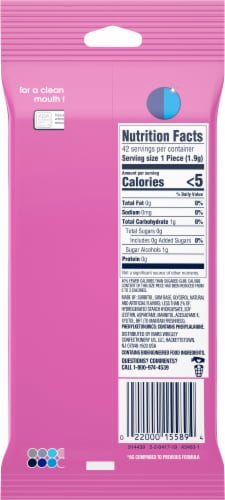 Orbit Bubblemint Sugarfree Gum Perspective: back