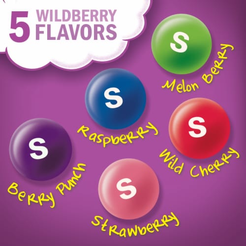 Skittles Wild Berry Chewy Easter Candy Sharing Size Bulk Bag Perspective: back