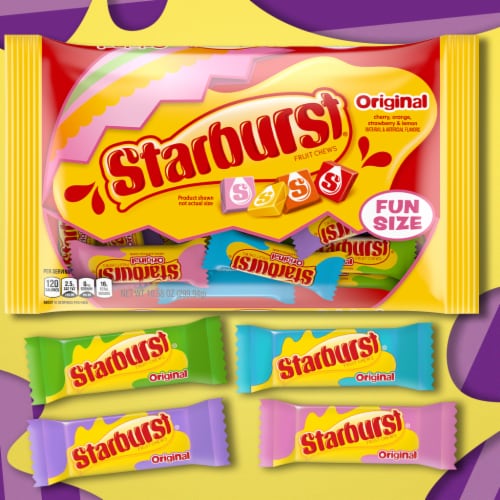 Starburst Original Fruit Chews Fun Size Chewy Easter Candy Bag Perspective: back