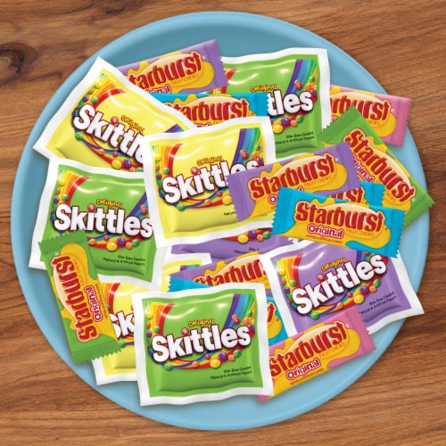 Skittles & Starburst Assorted Easter Chewy Candy Variety Pack Bag Perspective: back