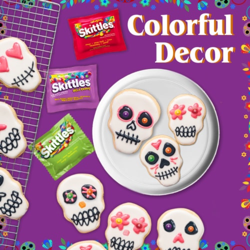 Mars Skittles® Lovers Sour, Wild Berry & Original Halloween Candy Perspective: back