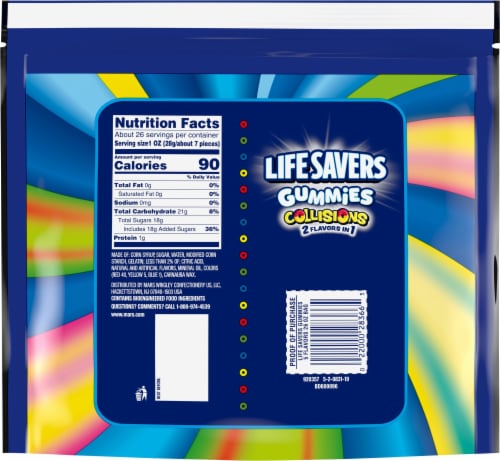 Life Savers® Collisions Gummies Family Size Pouch Perspective: back