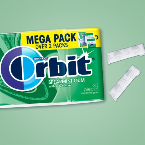 Orbit Gum Spearmint Sugar Free Chewing Gum Mega Pack Perspective: back