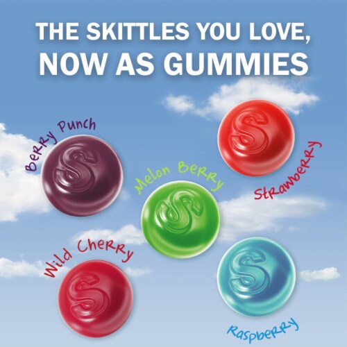 Skittles Gummies Wild Berry Gummy Candy Sharing Size Bag Perspective: back