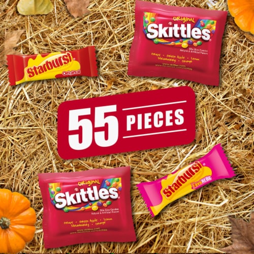 Starburst Original & FaveREDS & Skittles Original Halloween Candy Assortment Bulk Bag Perspective: back