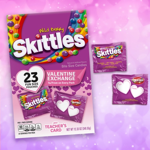 Skittles Wild Berry Valentine's Day Candy Exchange Chewy Candy Perspective: back