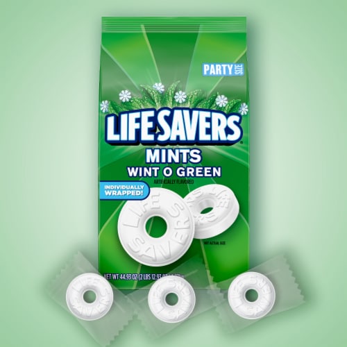 Life Savers® Wint O Green Individually Wrapped Hard Candy Mints Perspective: back