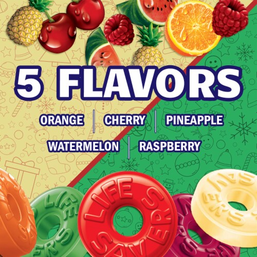 Life Savers 5 Flavors Christmas Hard Candy Storybook Gift Box Perspective: back