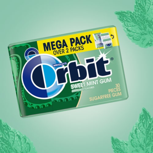 Orbit Sweet Mint Sugar Free Chewing Gum Mega Pack Perspective: back