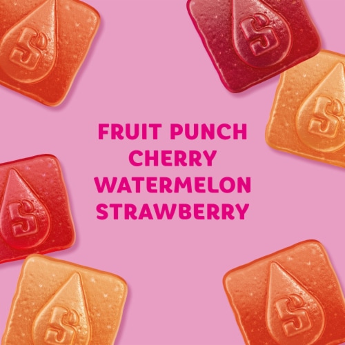 Starburst Goodies FaveREDS Plant Based Fruit Gummy Candy Bag Perspective: back