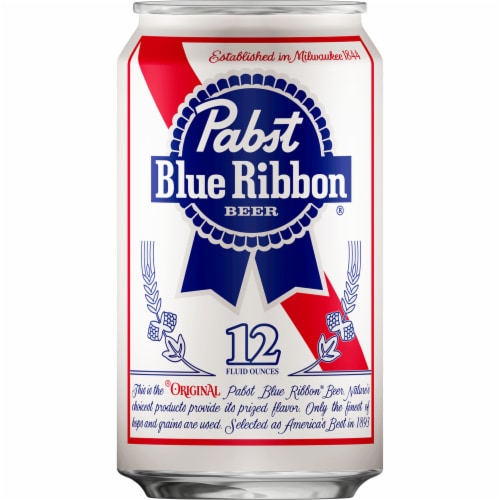 Pabst Blue Ribbon Beer Perspective: back
