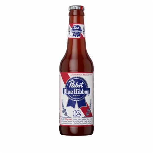 Pabst Blue Ribbon Beer Perspective: back