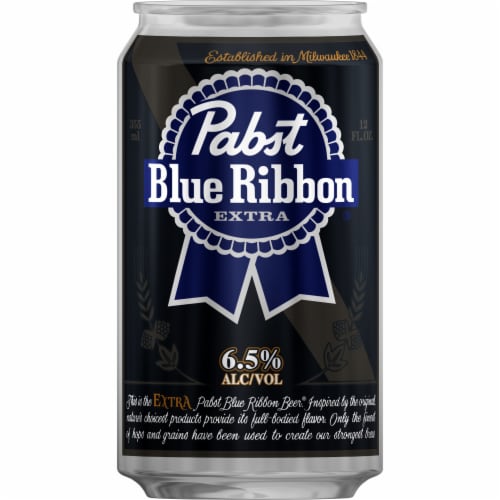 Pabst Blue Ribbon Extra American Lager Beer Perspective: back