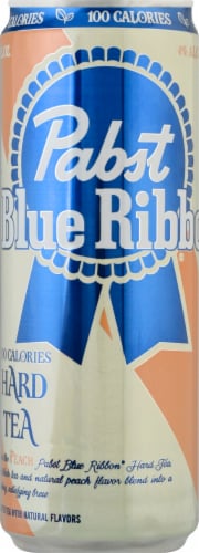 Pabst Blue Ribbon Peach Black Hard Tea Spiked Seltzer Perspective: back