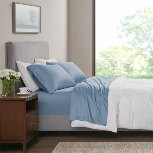 Hotel by Park Avenue Cotton Rich Sheet Set - Blue Perspective: back