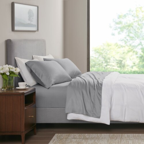 Hotel by Park Avenue Cotton Rich Sheet Set - Grey Perspective: back
