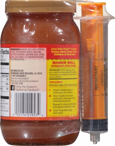 Zatarain's® Cajun Injector Creole Butter Recipe™ Injectable Marinade Perspective: back