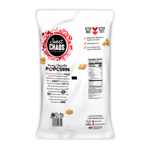 Sweet Chaos Honey Chipotle Popcorn Perspective: back