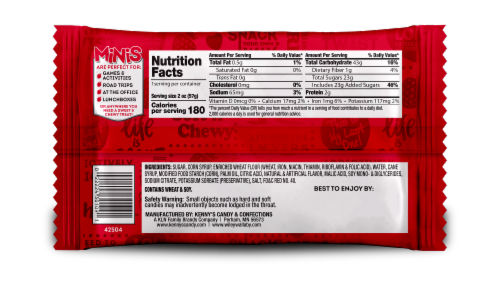 Wiley Wallaby® Minis Classic Red Strawberry Licorice Bites Perspective: back