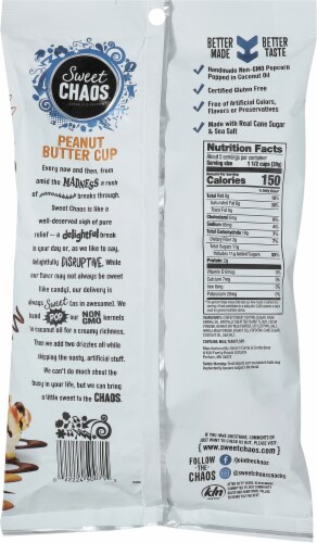 Sweet Chaos® Peanut Butter Cup Drizzled Popcorn Perspective: back