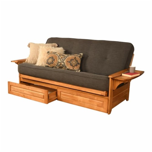 Kodiak Furniture Phoenix Storage Frame with Fabric Mattress in Gray/Butternut Perspective: back